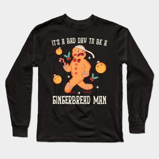 Funny gingerbread man Christmas t-shirt Long Sleeve T-Shirt